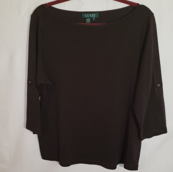 Ralph Lauren Tops - Ralph Lauren brown top, size 1X.  B35